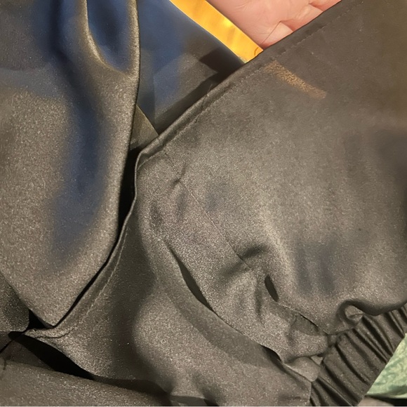 Topshop Black Ruffled Off-Shoulder Blouse - Picture 4 of 7